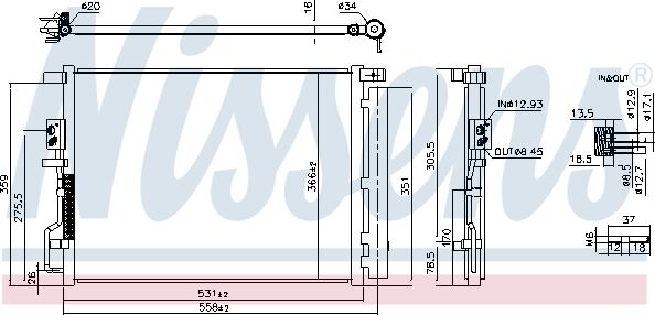 Nissens Kondensator, Klimaanlage 941290 Für Kia