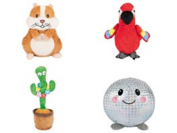 LUPILU® Peluche interactive Hamster / Cactus / Perroquet / Boule à facettes