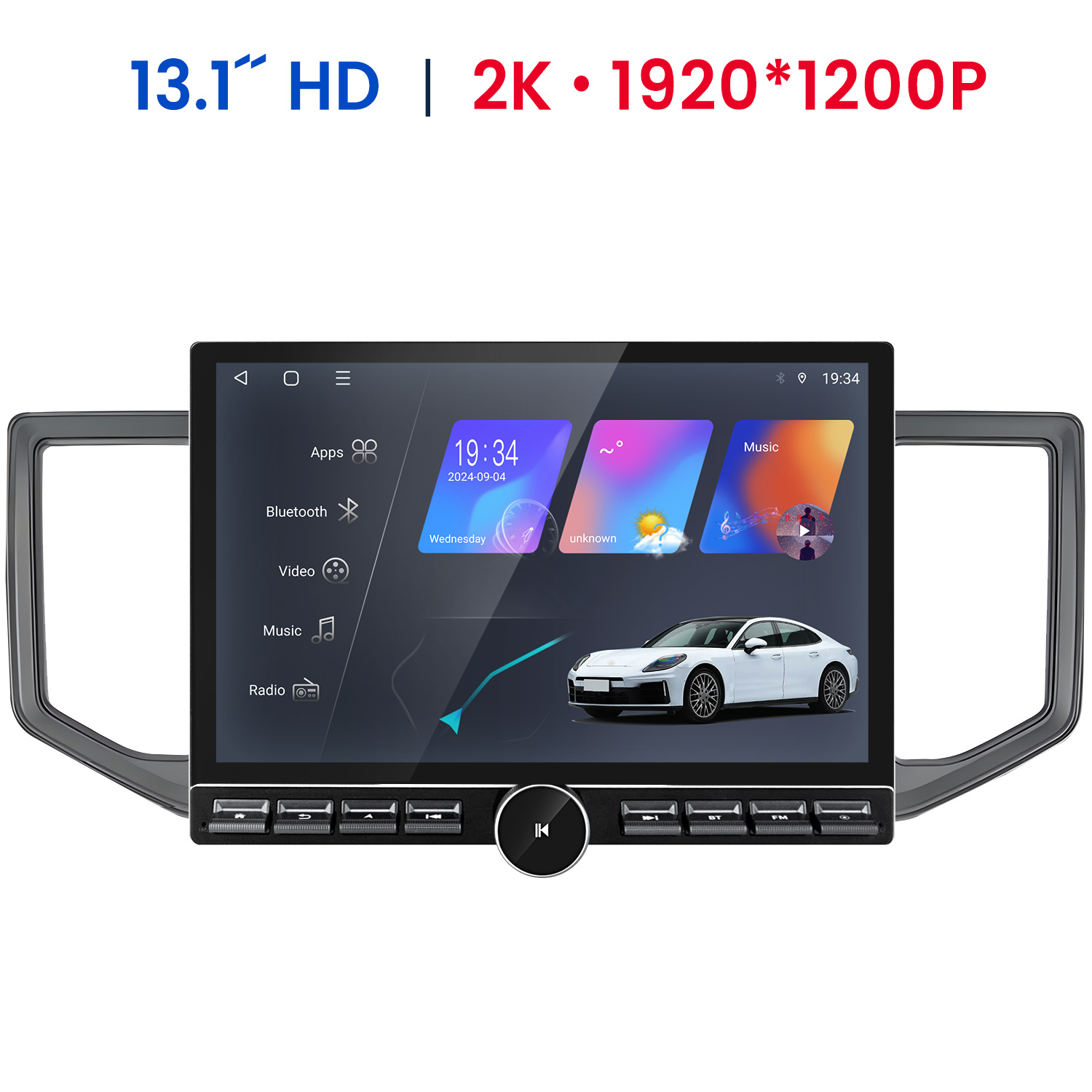 13.1 " Carplay Android 15 Touchscreen Autoradio Für VW Crafter 2017-2024 GPS Navi 4G WIFI BT FM DAB+ 6+128G Mit Tasten
