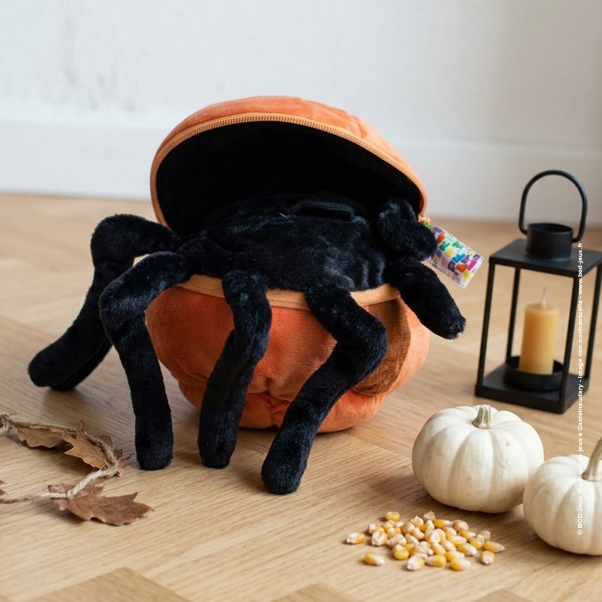 Peluche Flipetz collection Veggie : Citrouille et Pumpet l'araignée - Les Déglingos