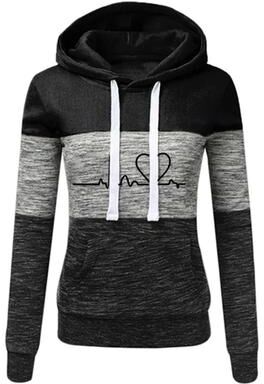 Inspired Living Color Block Womens Tracksuit Set Hooded Sweatshirt & Jogger Pants Activewear (S3XL) blacktopb xxl(us 14)