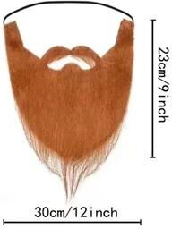 Inspire Select Funny Fake Beard & Long Hair Wig Set Santa Claus White Beard + Black Big Beard Costume For Halloween Party Unisex Pr yellow