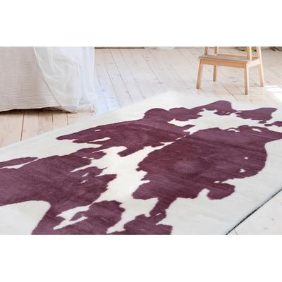 Teppich ARTE ESPINA "Rabbit Animal 500", lila (lila, weiß), B:160cm H:30mm L:230cm, Mikropolyester, Teppiche, Teppich, Kuscheliger Hochflorteppich, per Hand getuftet, mit Baumwollrücken