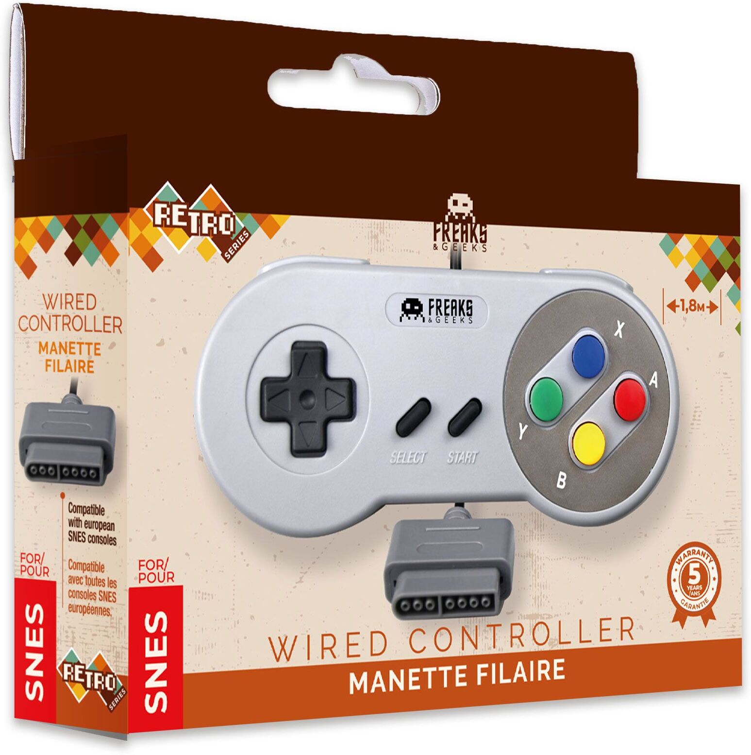 Retro SNES Controller Ohjain Freaks & Geeks