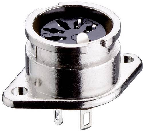 Lumberg 0107 03 DIN-Rundsteckverbinder Flanschbuchse, Kontakte gerade Polzahl: 3 Silber 1St.