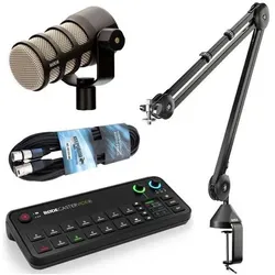 RØDE Rodecaster Video Konsole Podmic Bundle, Streaming Deck, Schwarz
