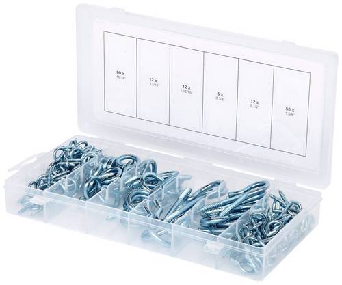 KS Tools 970.0380 Sortiment Haken- und Ösenschrauben,151-tlg 1St.