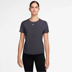 NIKE One Classic Dri-FIT kurzarm Fitness-Trainingsshirt Damen 014 - gridiron/white L