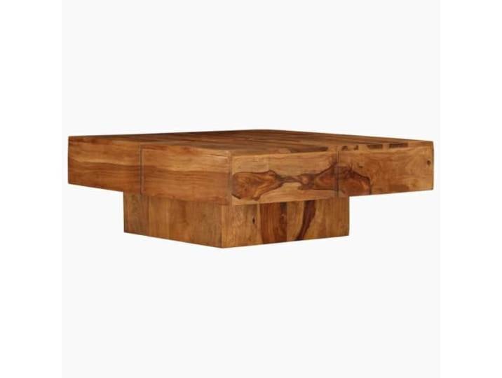 KKgypkn Couchtisch 80x80x30 cm Massivholz Akazie Vintage-Design, Beistelltisch, Sofatisch, einfache Montage, einzigartige Holzmaserung