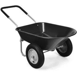 Helloshop26 - Gartenschubkarre 65 x 145 x 65 cm max. Traglast 100 kg optimale Stabilität modernes Design schwarzes Eisen 20_0010784