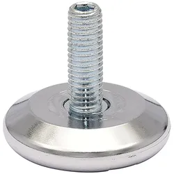 Wagner System, Möbelgleiter + Schutzpuffer, QuickClick Höhenverstellschraube Ultrasoft-Einsatz, ø37mm, M8x25mm, verchromt (100 Stk.)