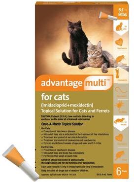 Advantage Multi for Kittens & Small Cats Up To 10lbs (Orange) 3 Doses