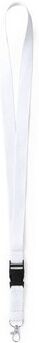 Lanyard publicitaire Kunel polyester blanc