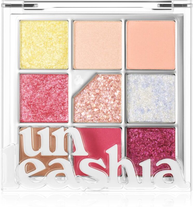 Unleashia Glitterpedia Eye Palette eyeshadow palette shade No.7 All of Peach Ade 6.2 g