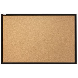 ALLboards Pinnwand braun, aus Kork, mit schwarzem Holzrahmen, 90 x 60 cm