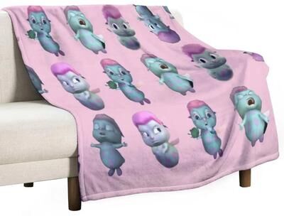 Uplift Picks Bibble Expressions Plush Throw Blanket Soft Decorative Bed Throw 100x150cm