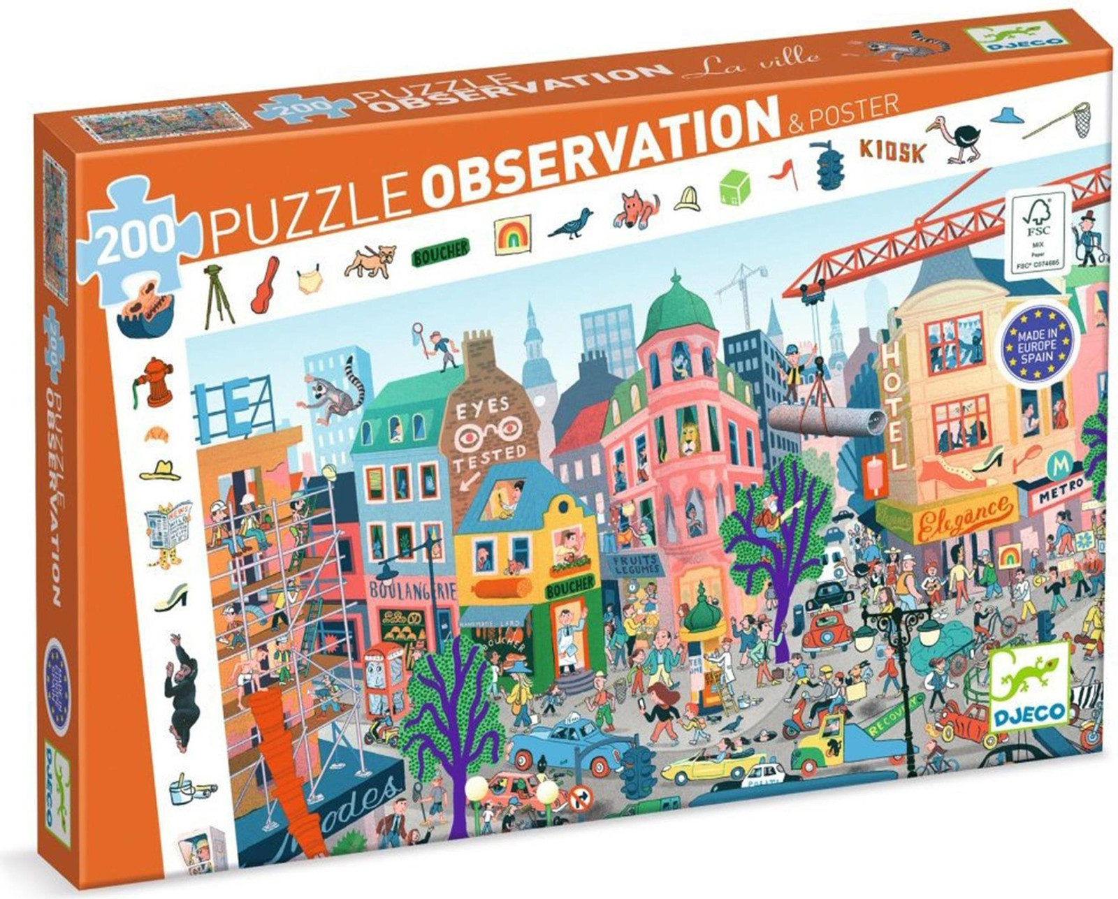 Djeco Observatiepuzzel Stad