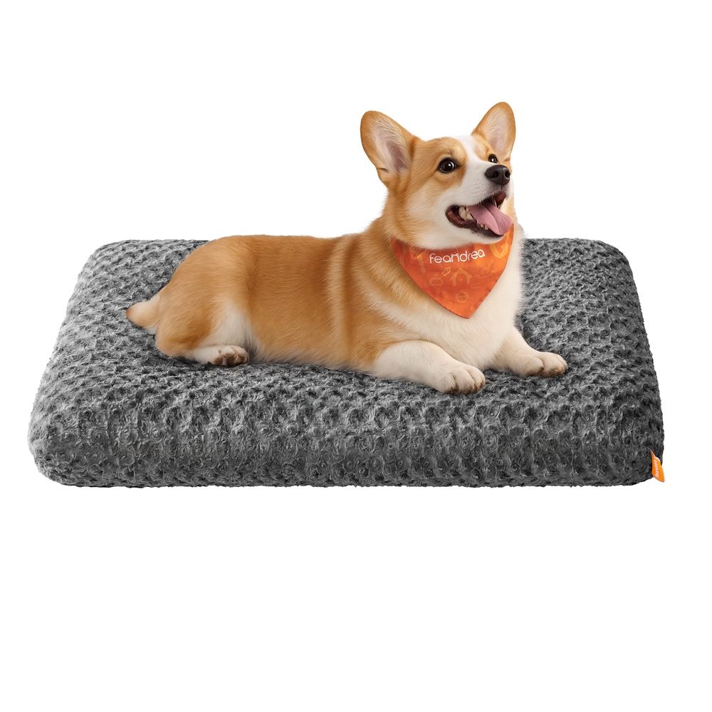 Feandrea Hundebett L 95 x 60 cm mit weicher Polsterung schiefergrau PGW292GN01
