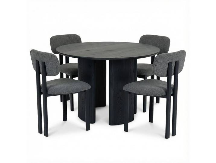 ESSGRUPPE ARVIKA FRANCA 5er Set schwarz