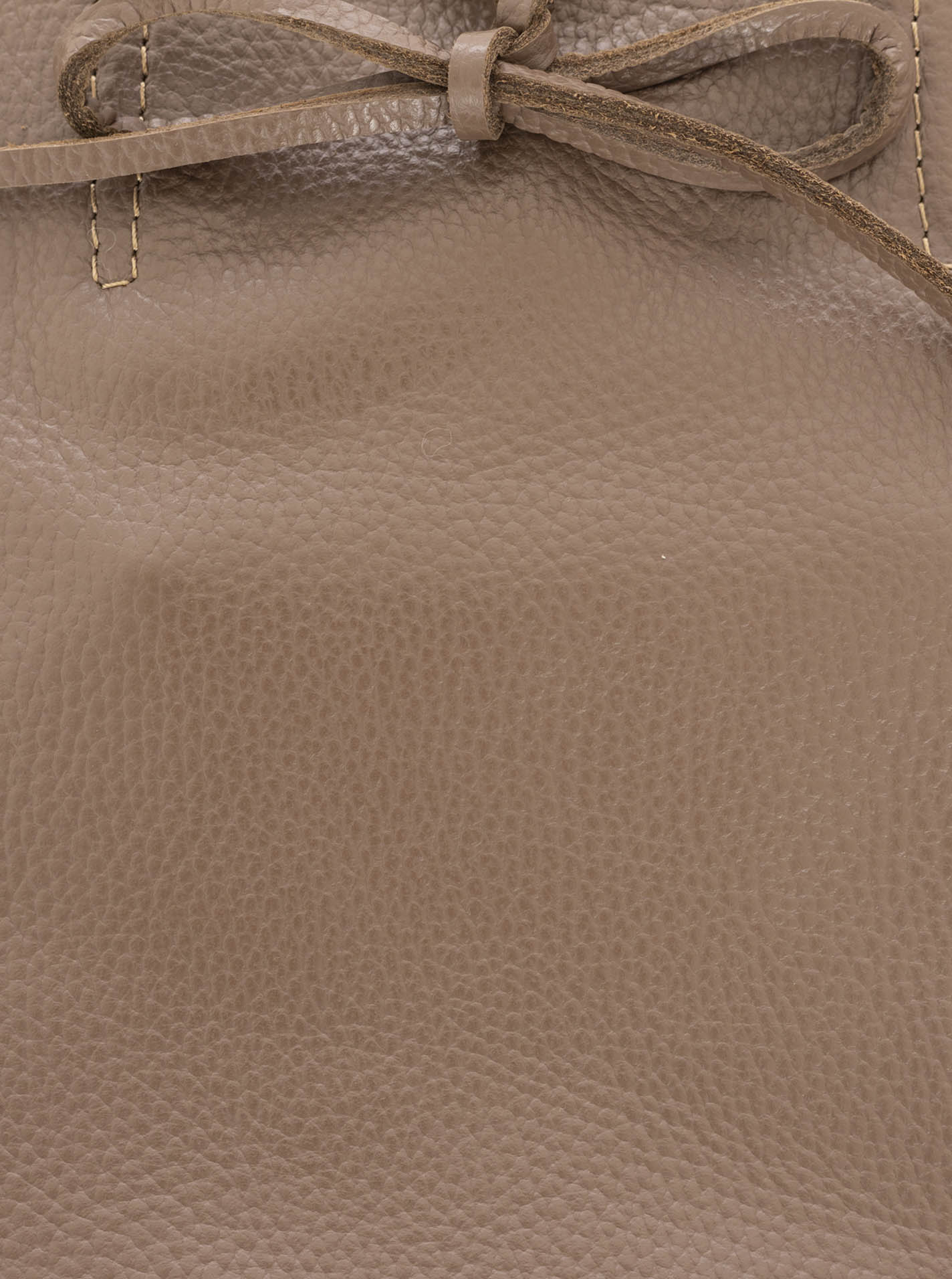 Tragetasche ZWILLINGSHERZ "Ledershopper "Small", Damen, Gr. B/H/T: 21cm x 13cm, beige (taupe), Leder, unifarben, Taschen Tragetasche, mit Schulterhenkel und Bindeband taupe B/H/T: 21cm x 13cm