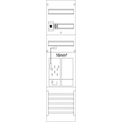 f-tronic 7120166 Zählerfeld 1-feldrig, H=1050mm, 1-eHZ 16mm2 lange Kabel, DS, HSP, ER6DS-16L-HSP ER6DS16LHSP