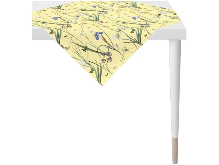 Mitteldecke APELT 6720 , gelb, B:88cm L:88cm, Baumwolle, Polyester, Tischdecken, Mitteldecke