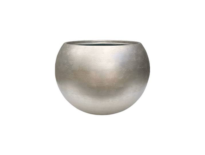 Grosser Blumentopf „Metallic Globe“, verschiedene Grössen Champagne Matt Baq Design