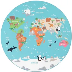 TT Home, Spielteppich + Spielmatte, Kinderzimmerteppich Teppich Junge Mädchen Kinderteppich Baby Rutschfest Strasse (200 cm)