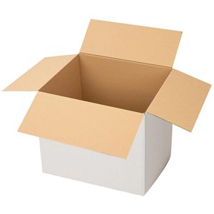 Smartboxpro Faltkartons 2-wellig, 10 Stück, weiß, Innenmaße: 400 x 300 x 300mm