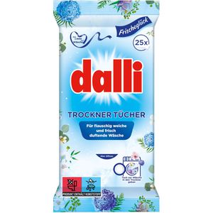 dalli Trocknertücher Frischeglück, für weiche und duftende Wäsche, 25 Tücher
