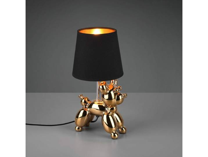 Reality Tischleuchte Bello - Schwarz/Gold Außergewöhnlich, Gla