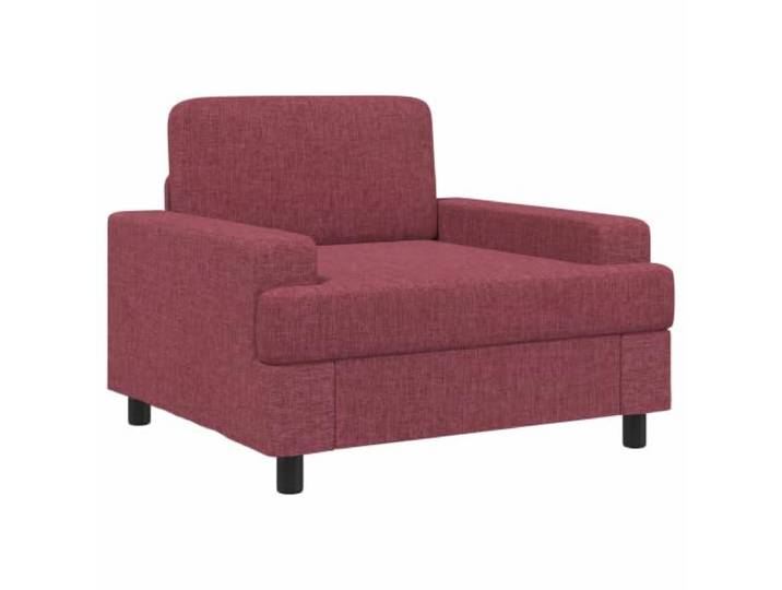 NLQMSU Sessel, Bordeauxrot, Polyestergewebe, für Wohnzimmer und Stoff 100 % Polyester, Rahmen aus Holz und Metall, quadratische Füße aus Kunststoff, dicke Schaumstoffpolsterung, Rückenlehne