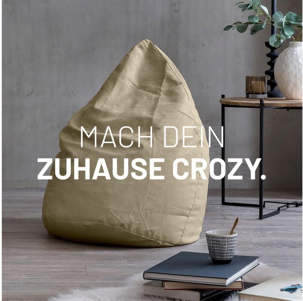 Sitzsack LUMALAND "Lumaland Sitzsack 220 l", beige (beige braun), B:65cm H:80cm T:65cm, 50% PVC, 50% Polyester, Sitzsäcke, Sitzsack beige braun B/H/T: 65cm x 80cm x 65cm