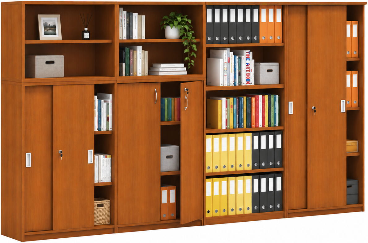 B2B Partner Schrank-Set MIRELLI, Typ D, Kirschbaum