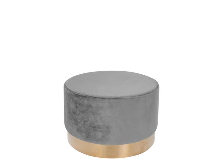 Kayoom Hocker, Grau, Holz, Kiefer, Füllung: Polyester, 43 cm, Wohnzimmer, Hocker, Sitzhocker