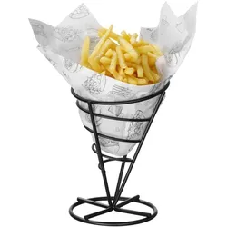 Hendi Einschlagpapier, fettdicht,, Fastfood-Muster, 500 Stk., 250x350mm, Lebensmittelverpackung, Mehrfarbig