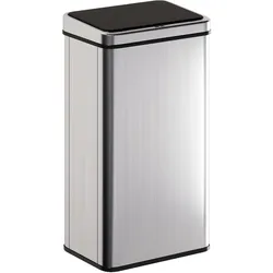 ELEKTRISCHER MÜLLEIMER 50l aus ABS 430 Edelstahl Silber
