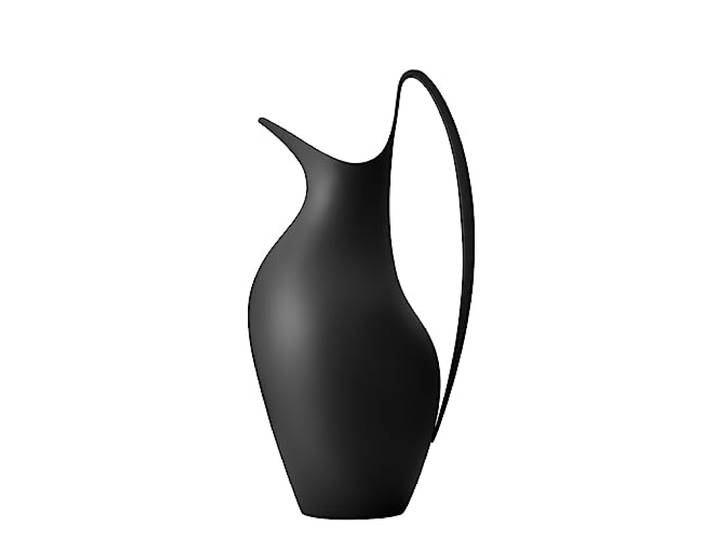Georg Jensen Koppel Krug in Mitternachtsschwarz 1.2L - Hochglanzpolierte Edelstahlkanne - Entworfen von Henning Koppel Elegantes Serviergeschirr