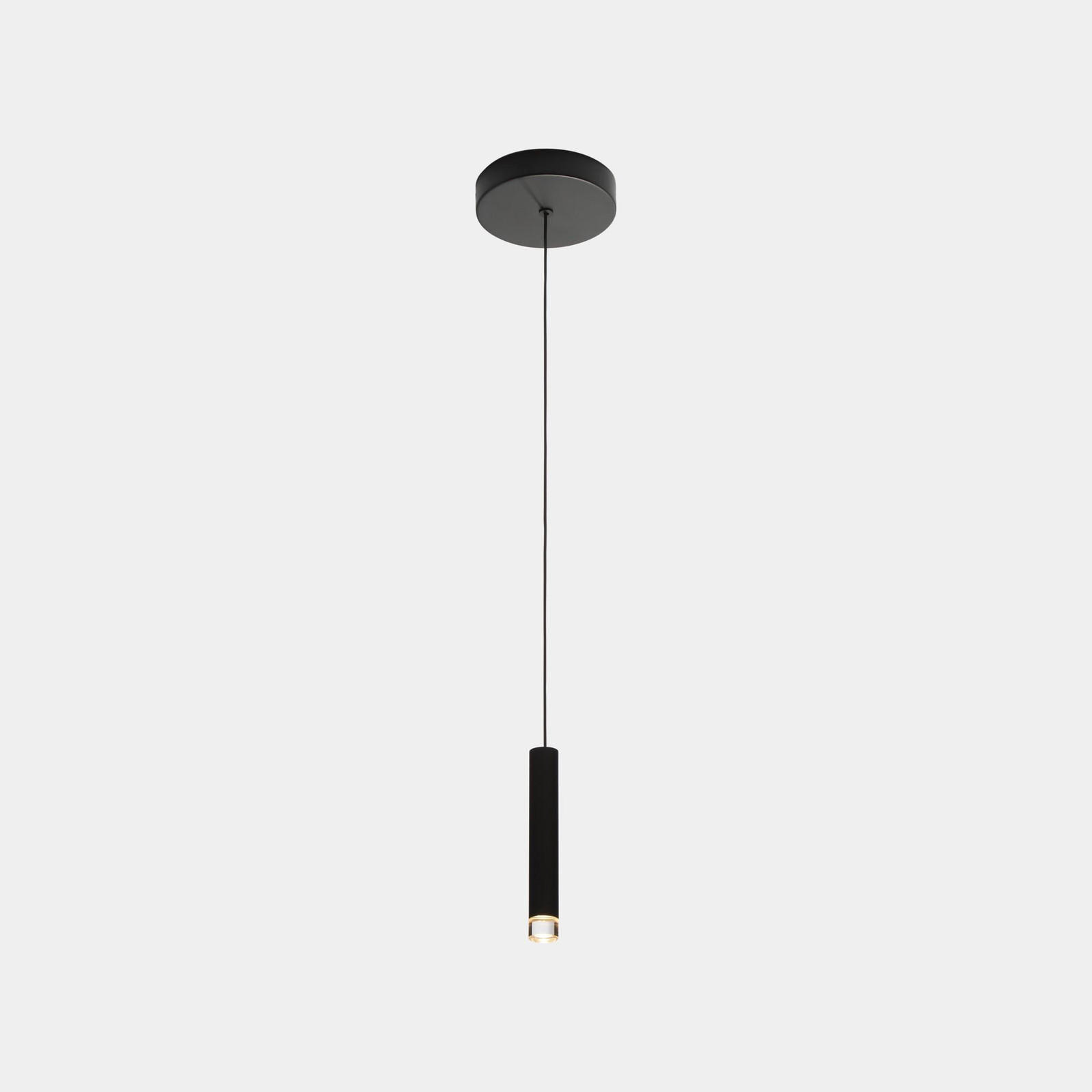 LEDS C4 Kaarsvormige hanglamp - Zwart - 4,1 W - Warm wit licht - 154 lm