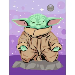 Ravensburger CreArt, Malen nach Zahlen Adults Trend - Star Wars Meditierender Grogu