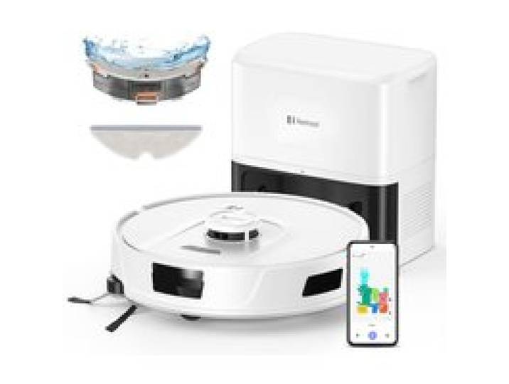 Aspirateur Robot Laveur 4-en-1 20000 Pa-Redroad R11-200min Autonomie Vidange Auto avec Navigation LiDAR Charge-Auto avec App