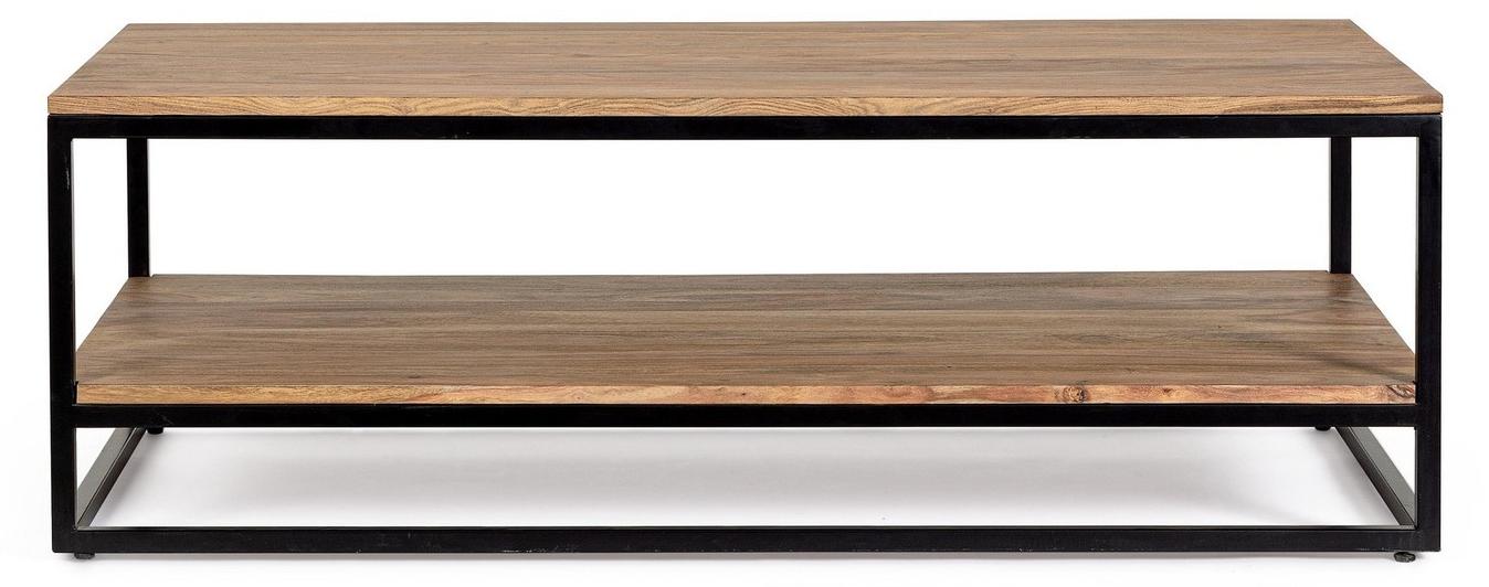 Beistelltisch Nartan 118 x 60 x 40 cm Stahl und Holz Wohnzimmer Wohnbereich Neu