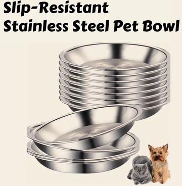 Uplift Essentials Professional Stainless Steel Slip Resistant Cat Bowl Set 20pcs