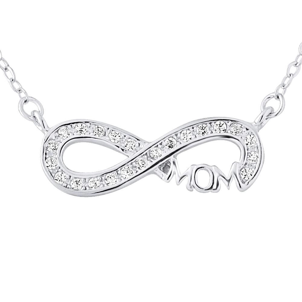 Oneindige ketting Mummy zirkoniumoxiden zilver 925