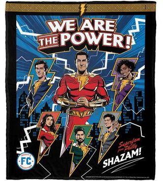 DC Comics DC Shazam We Are the Power Silk Touch Throw Blanket