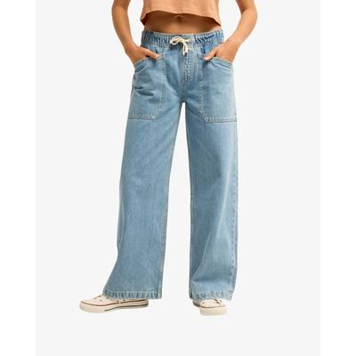 Gerade Jeans BILLABONG "ZONTE DENIM", Damen, Gr. XL, N-Gr, blau (surf spray), Jeans, Obermaterial: 100% Baumwolle, Jeans, mit normal-weiter Passform, aus Baumwolle, atmungsaktiv