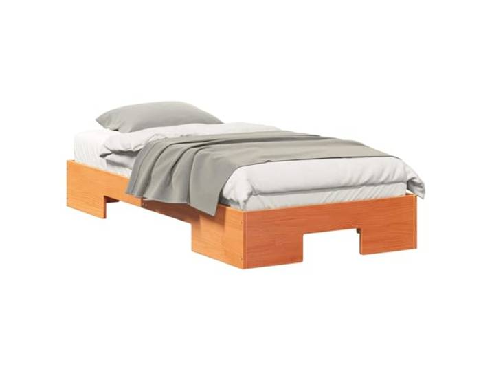 PUGYNBK Bettgestell Braun 90 x 200 cm Robuster Bodenboden, blickdichtes Design, Innennutzung, einfache Montage, einfache Reinigung
