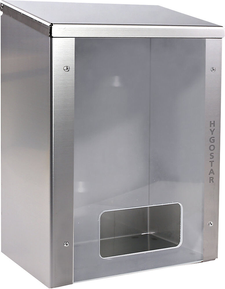 kaiserkraft Edelstahl-Multispender, mit Plexiglas-Frontscheibe, HxBxT 430 x 300 x 200 mm