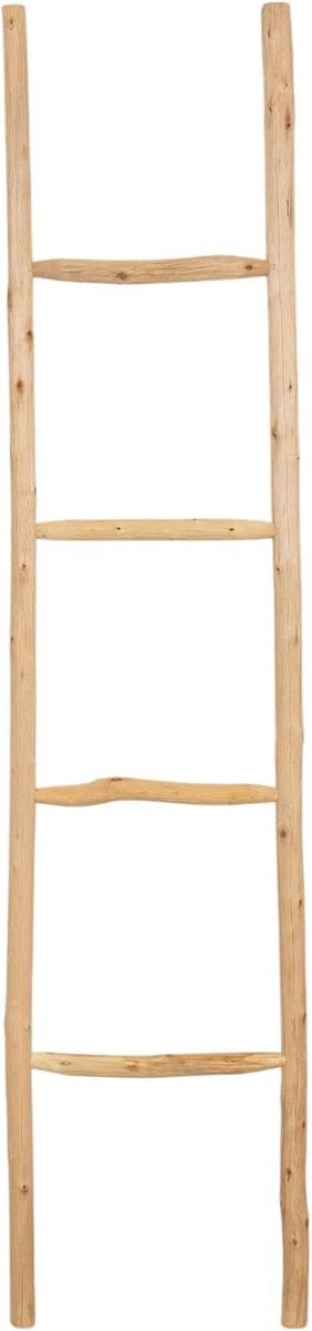 Decoratieve houten handdoekladder voor badkamer - Hoogte: 170 cm
