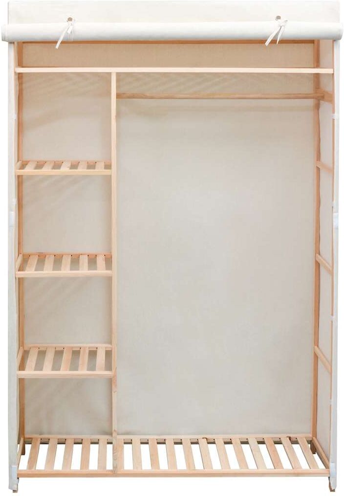 vidaXL Garde-robe en tissu et bois de pin 110x40x170 cm